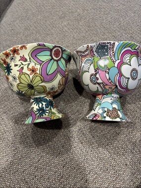 Gracie china Chintz collection porcelain footed bowl set of 2